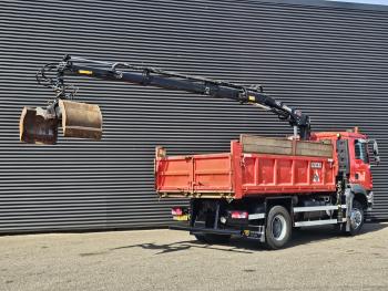 MAN TGM 18.250 / 4X4 / EEV / HIAB CRANE + TIPPER / SPRING